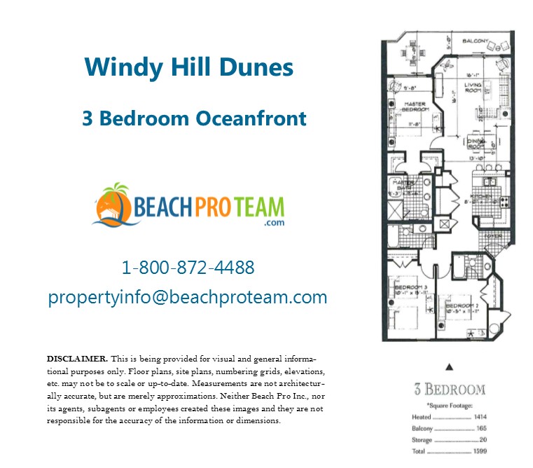 Windy Hill Dunes Floor Plan B - 3 Bedroom Oceanfront